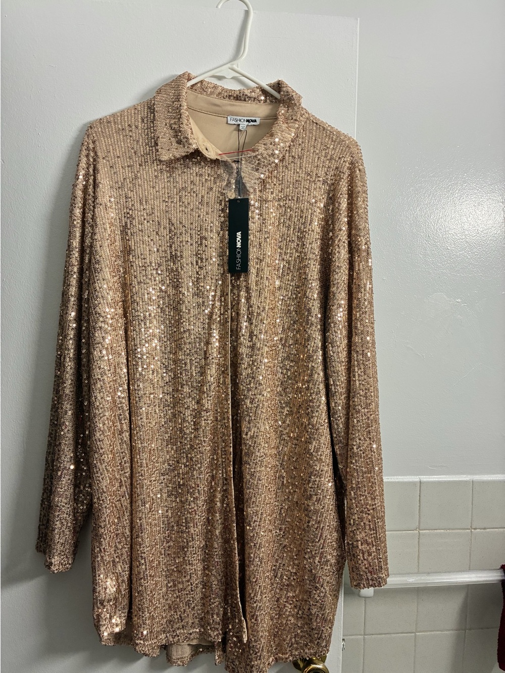 Lumina Sequin Shirt Dress